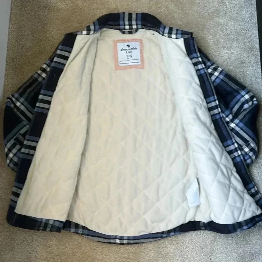EUC Abercrombie kids Flannel Coat